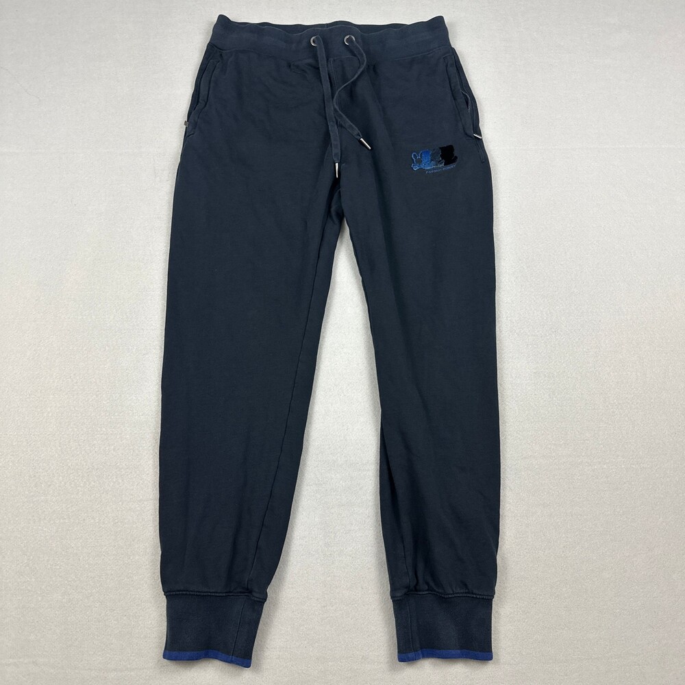 Pyscho Bunny Pants Men Medium Blue Jogger Tapered Performance Drawstring Pocket